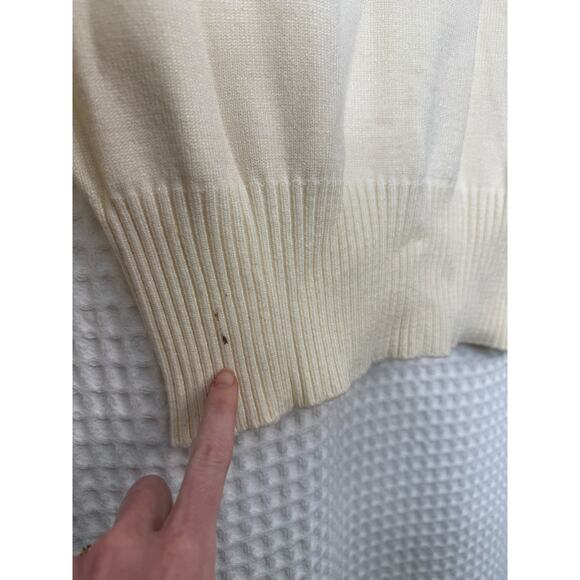 Taylor Swift Red Taylor’s Version Vintage Ivory Letterman Sweater Sz MD N - Picture 3 of 6